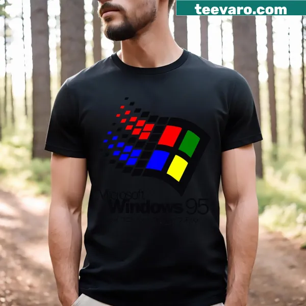Windows 95 logo featured on an active t-shirt