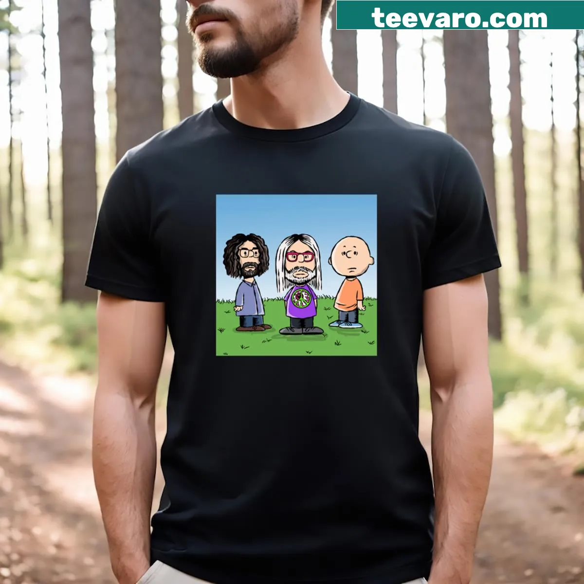 Cute cartoon dinosaur T-shirt for kids — on a men's t-shirt