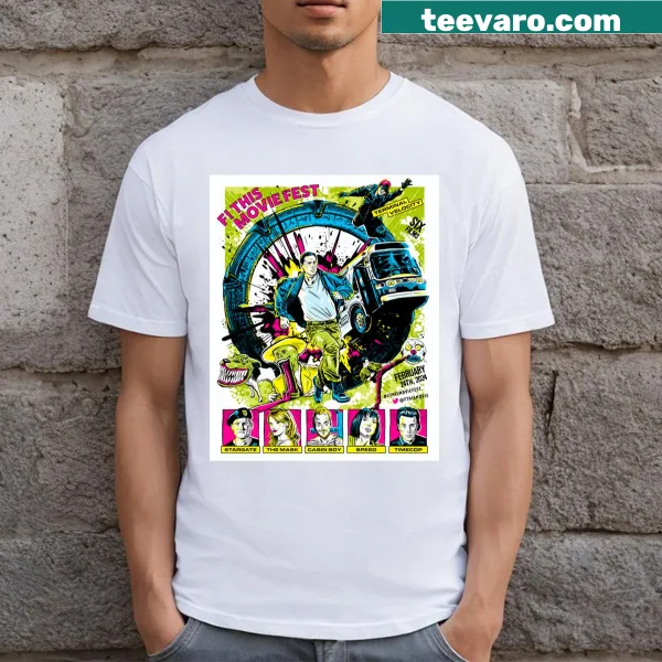 T-shirt with bold text 'F This Movie Fest 2024' in a fun design