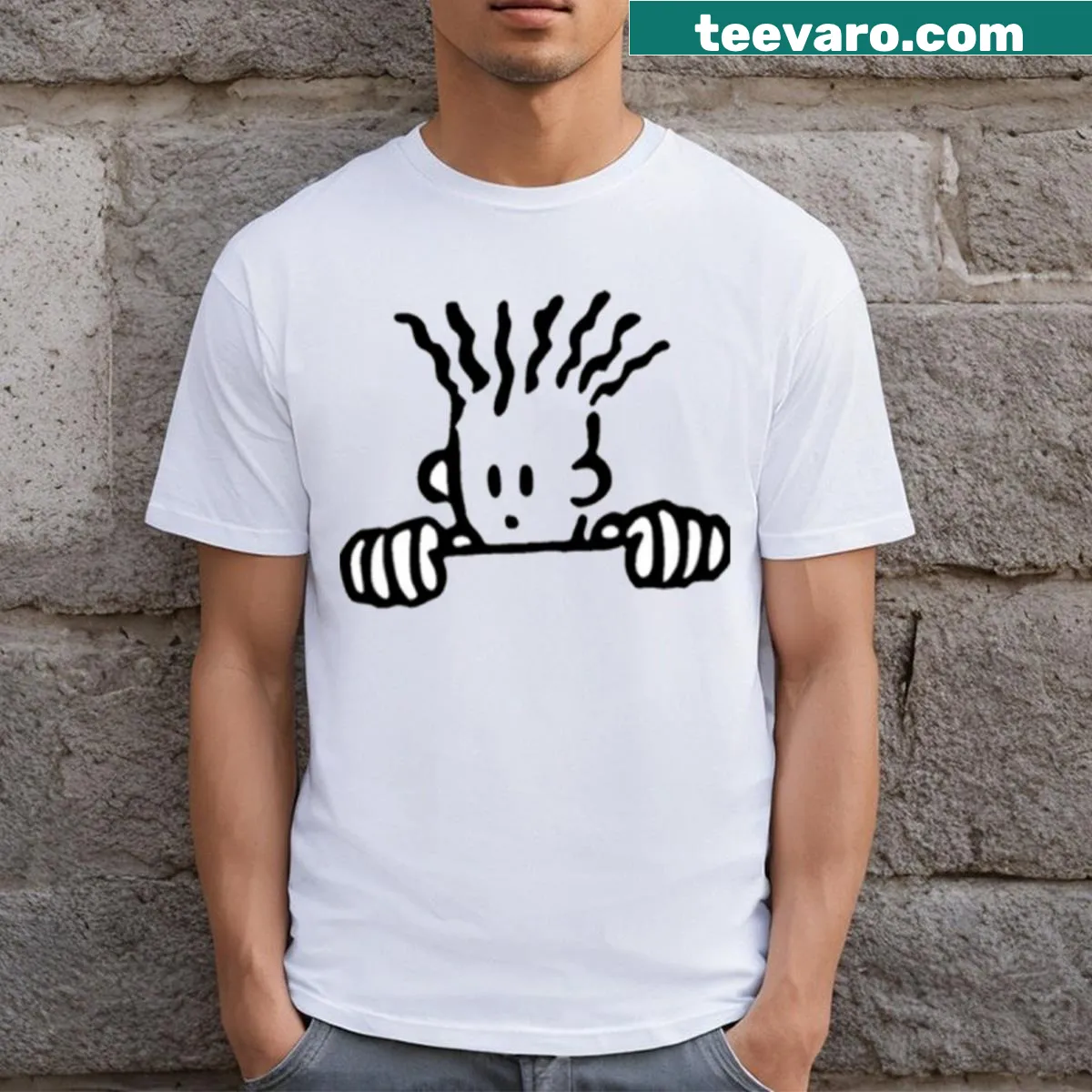 Cartoon graphic of Fido Dido on a T-shirt — on a men's t-shirt