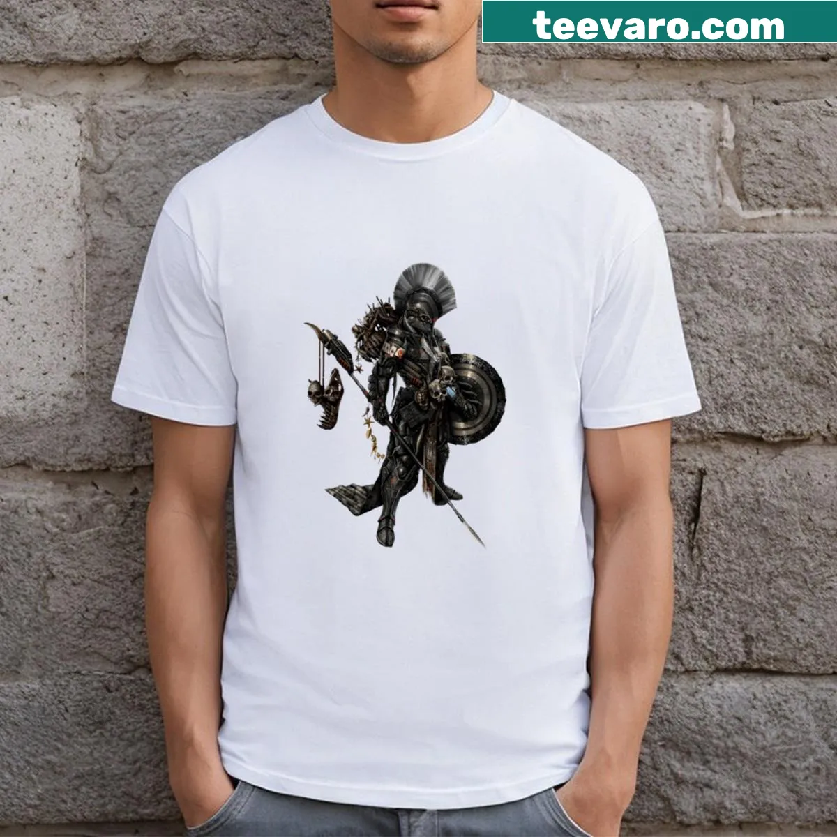 Illustration of Helldivers fanart characters on a T-shirt — on a men's t-shirt