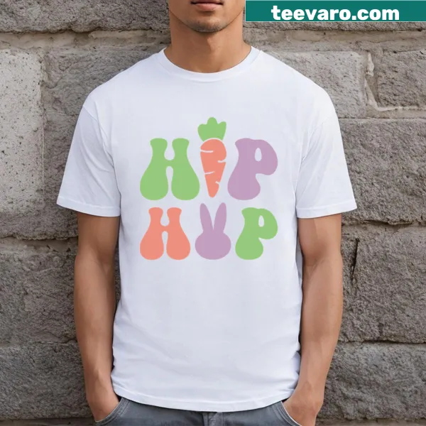 Cartoon T-shirt featuring a hip-hop bunny design