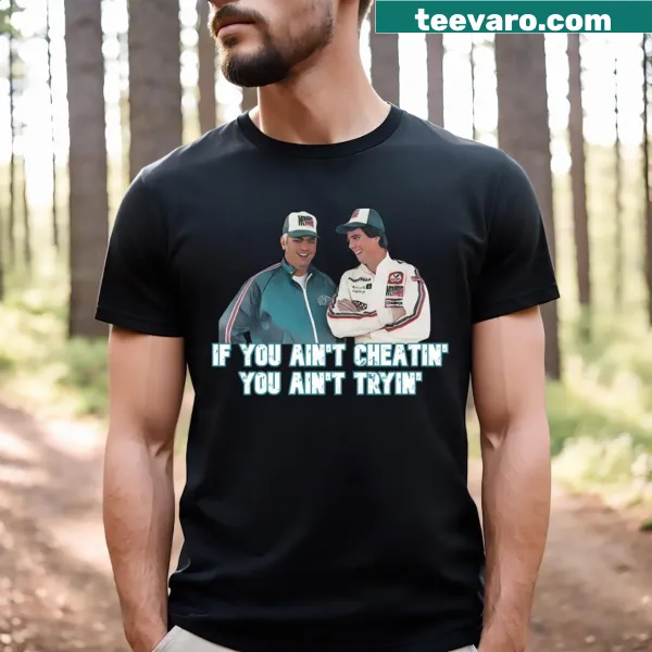 NASCAR-themed t-shirt featuring a quote from Junior Johnson and Darrell Waltrip
