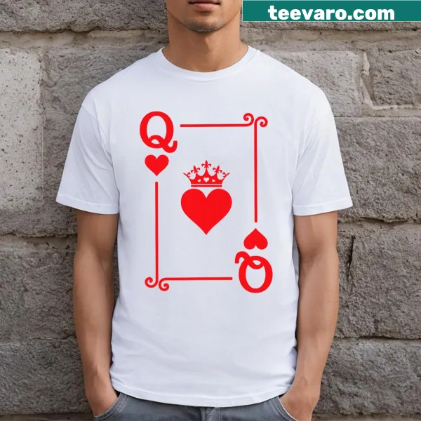 Matching King & Queen Of Hearts couple t-shirts