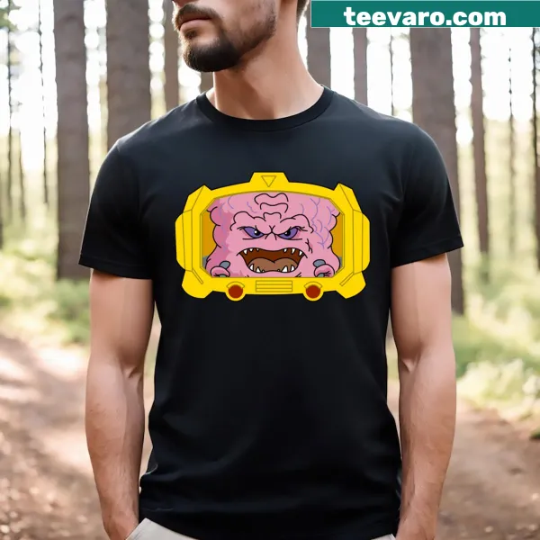 Vintage style T-shirt featuring Krang from 90s cartoons