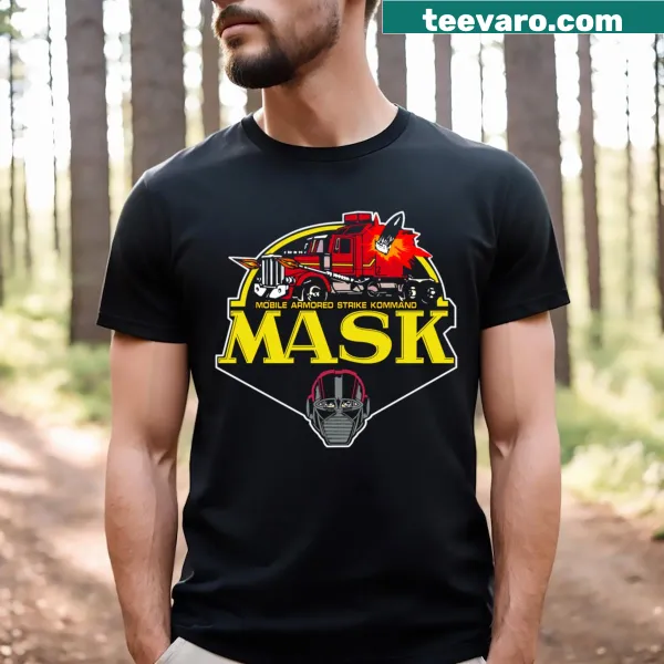 Retro t-shirt inspired by the classic 80s cartoon Mask Mobile Armored Strike Kommand.