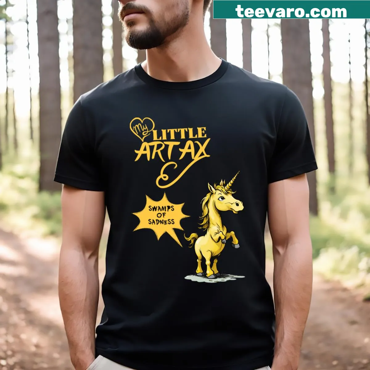 Illustrated Artax T-shirt for fans and kids — on a men's t-shirt