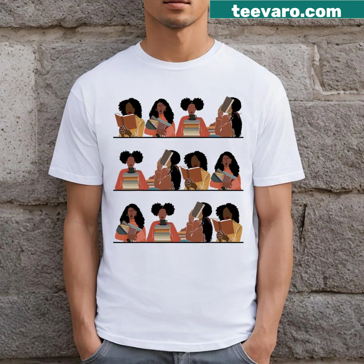 Empowering t-shirt with text celebrating education and culture — on a men's t-shirt