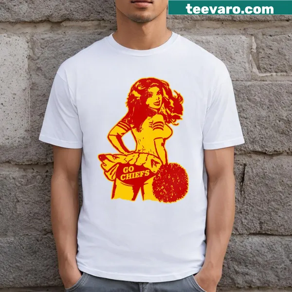 Vintage style Kansas City cheerleader t-shirt with team spirit