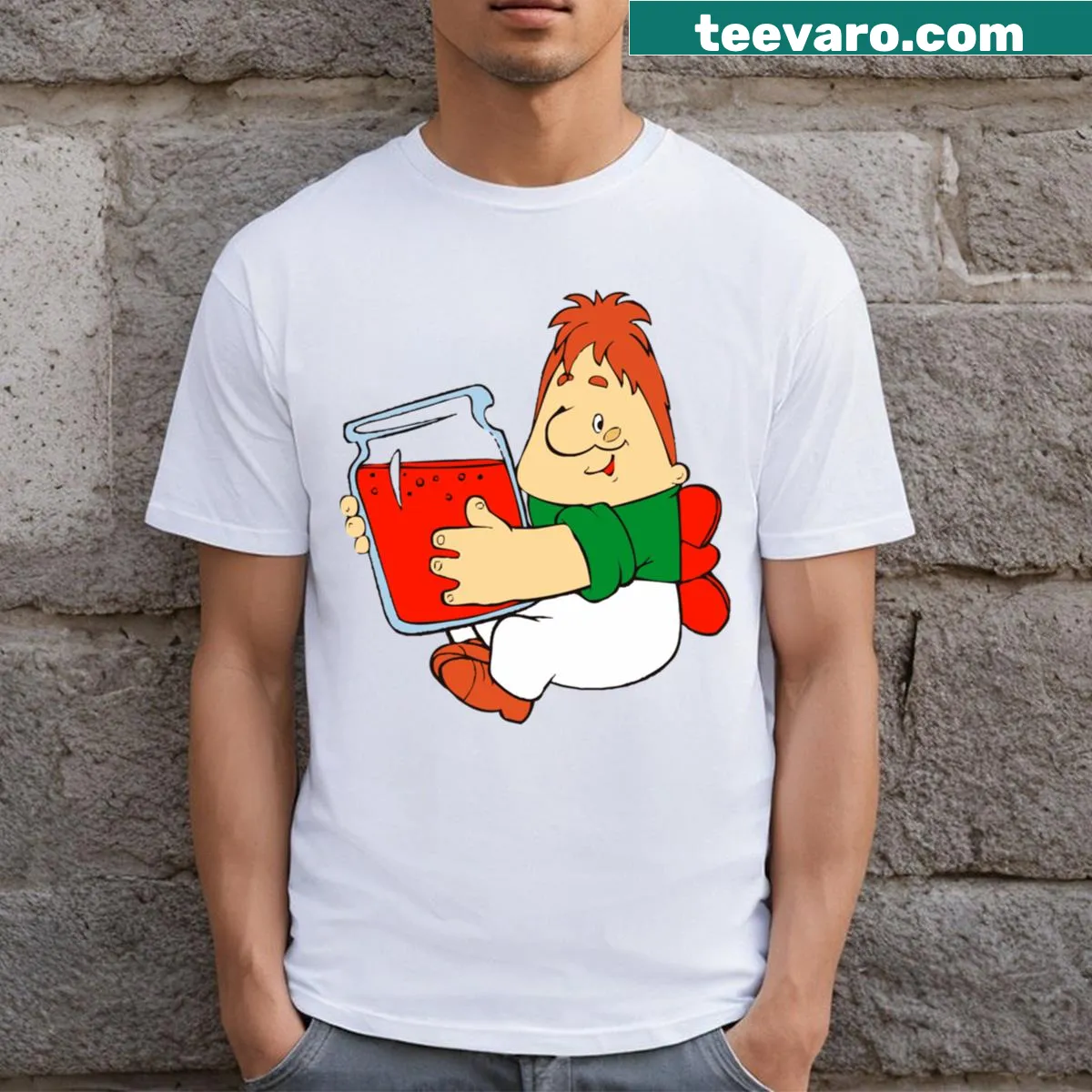 T-shirt featuring the cartoon character Karlson for animation fans — on a men's t-shirt