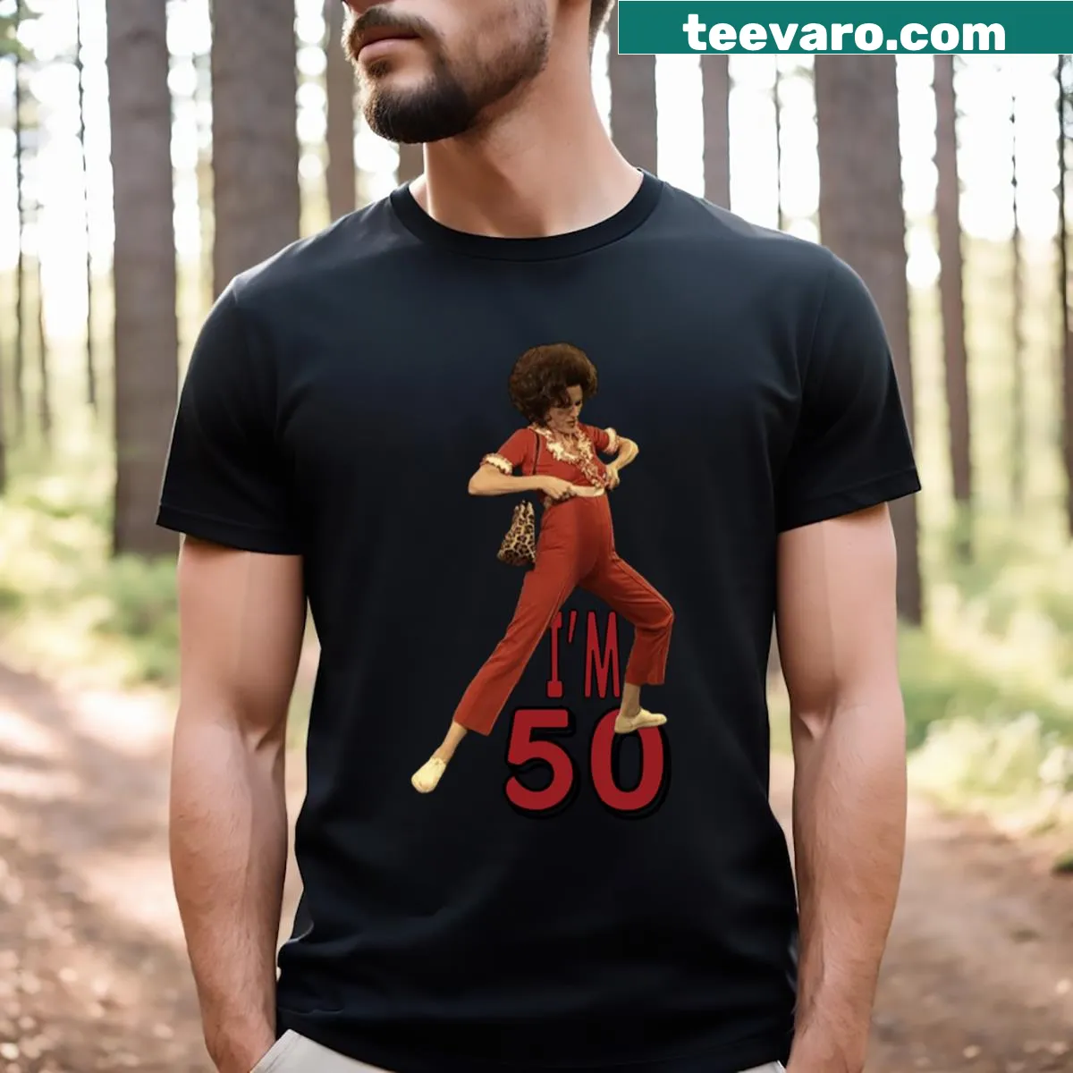 Whimsical Sally O'Malley t-shirt featuring playful illustration — on a men's t-shirt