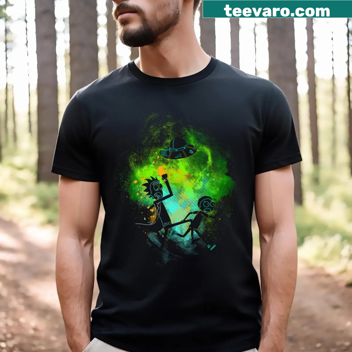 Artistic Scientist t-shirt featuring playful scientific imagery — on a men's t-shirt