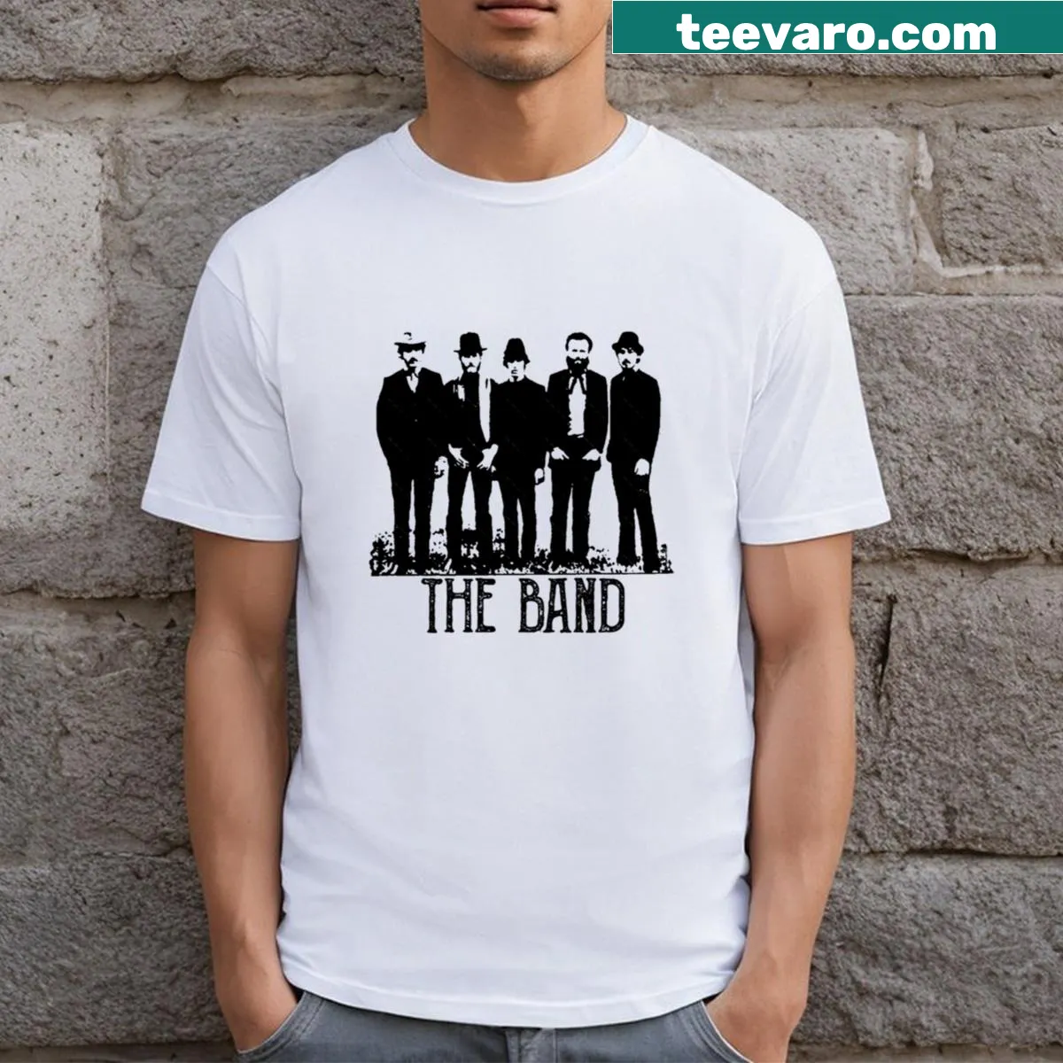 Vintage retro concert scene graphic on a T-shirt. — on a men's t-shirt