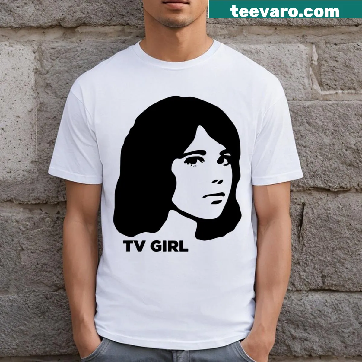 Dream Girl T-shirt with artistic typography from TV Girl — on a men's t-shirt