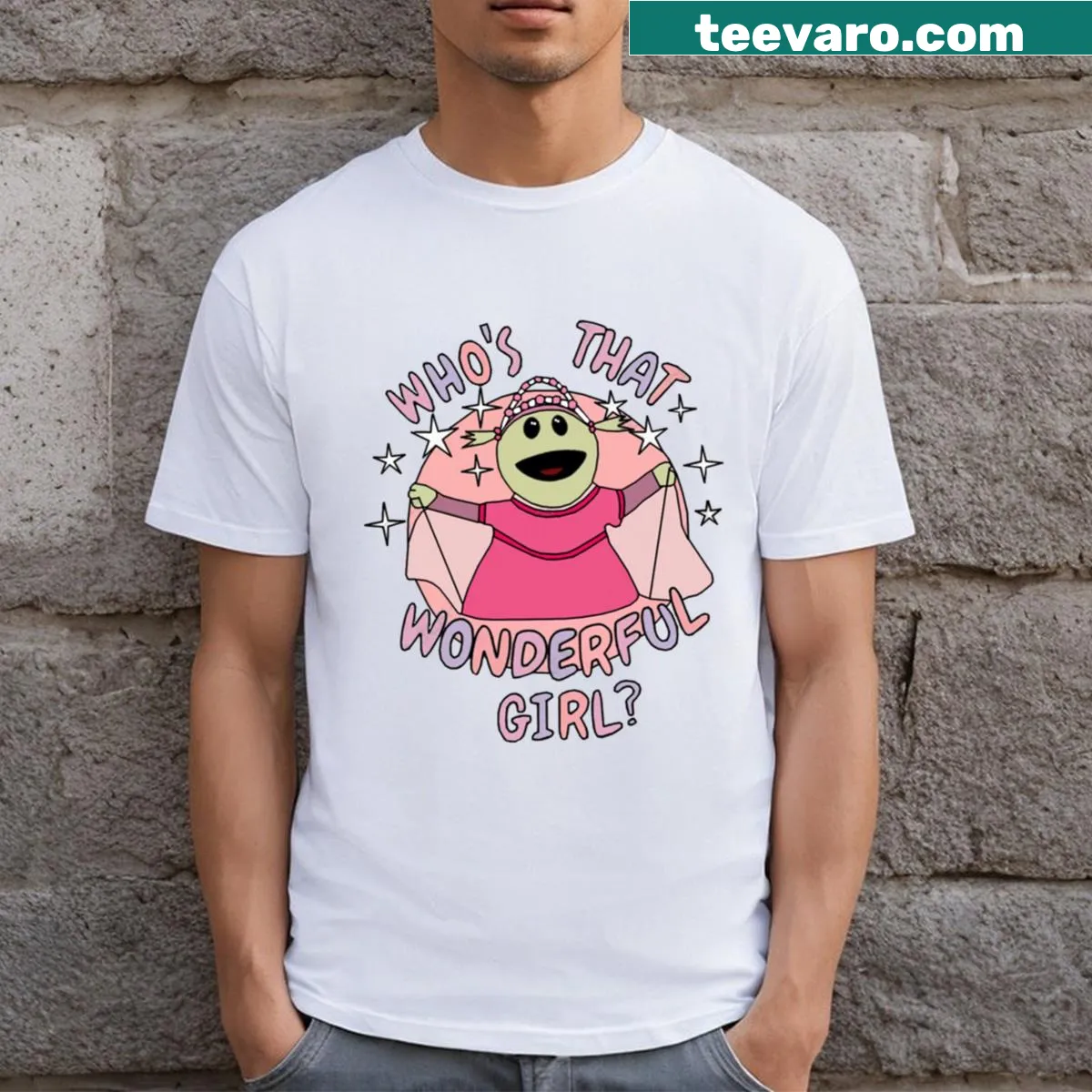 Charming illustrated tee for little girls celebrating their wonderful spirit. — on a men's t-shirt