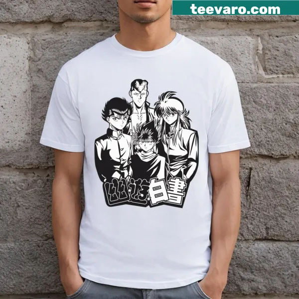 Fanart T-shirt featuring characters from Yu Yu Hakusho.