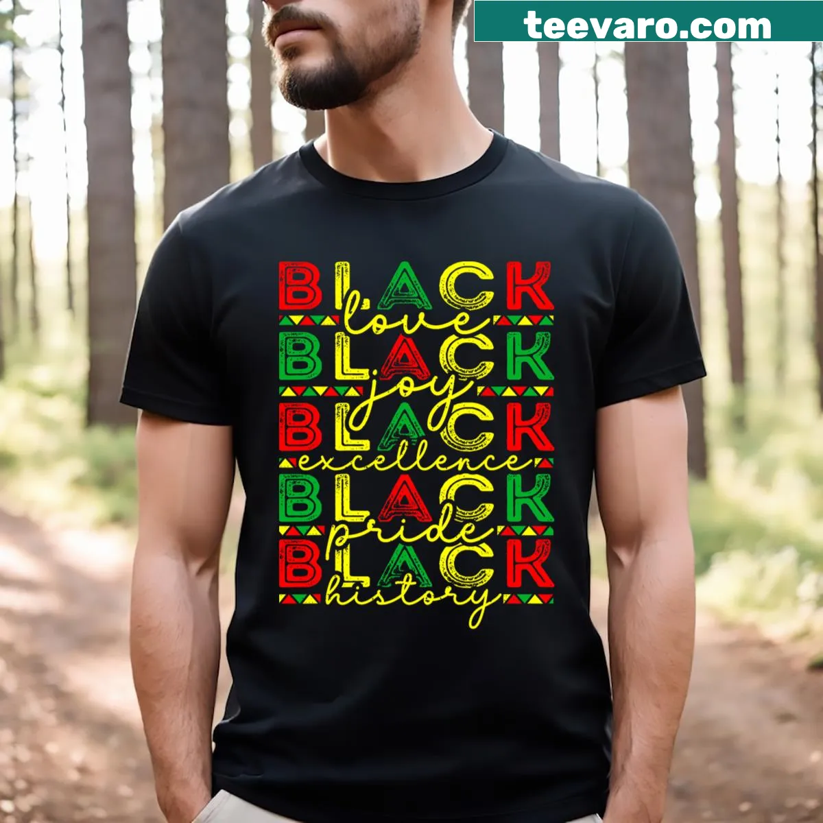 T-shirt celebrating African American heritage for kids — on a men's t-shirt