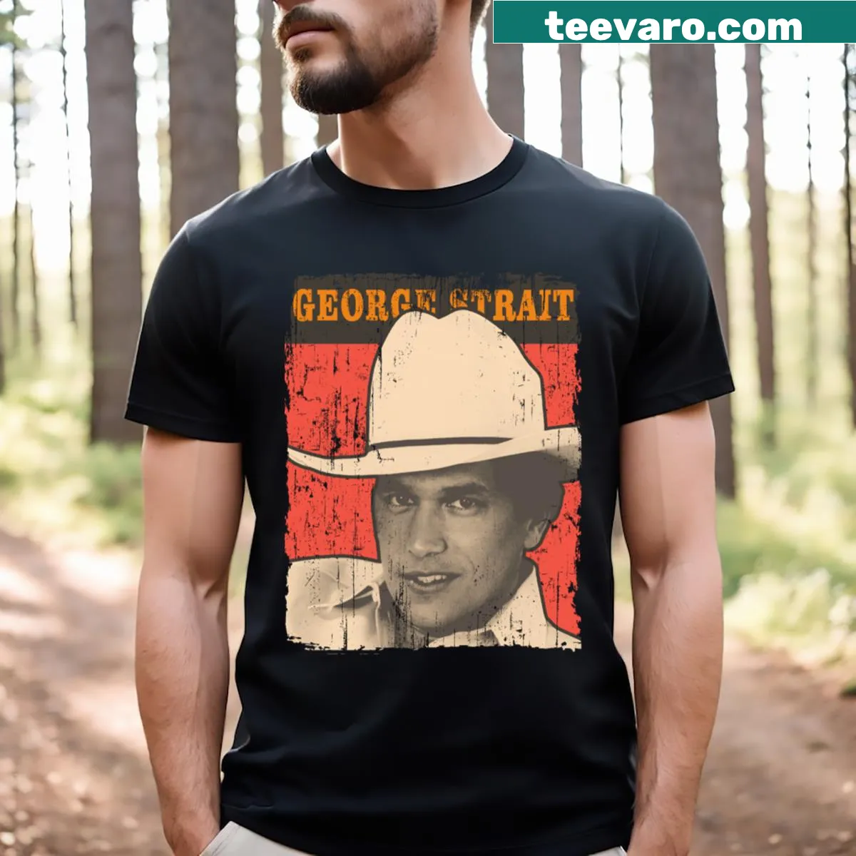 Retro vintage art drawing design on T-shirt — on a men's t-shirt