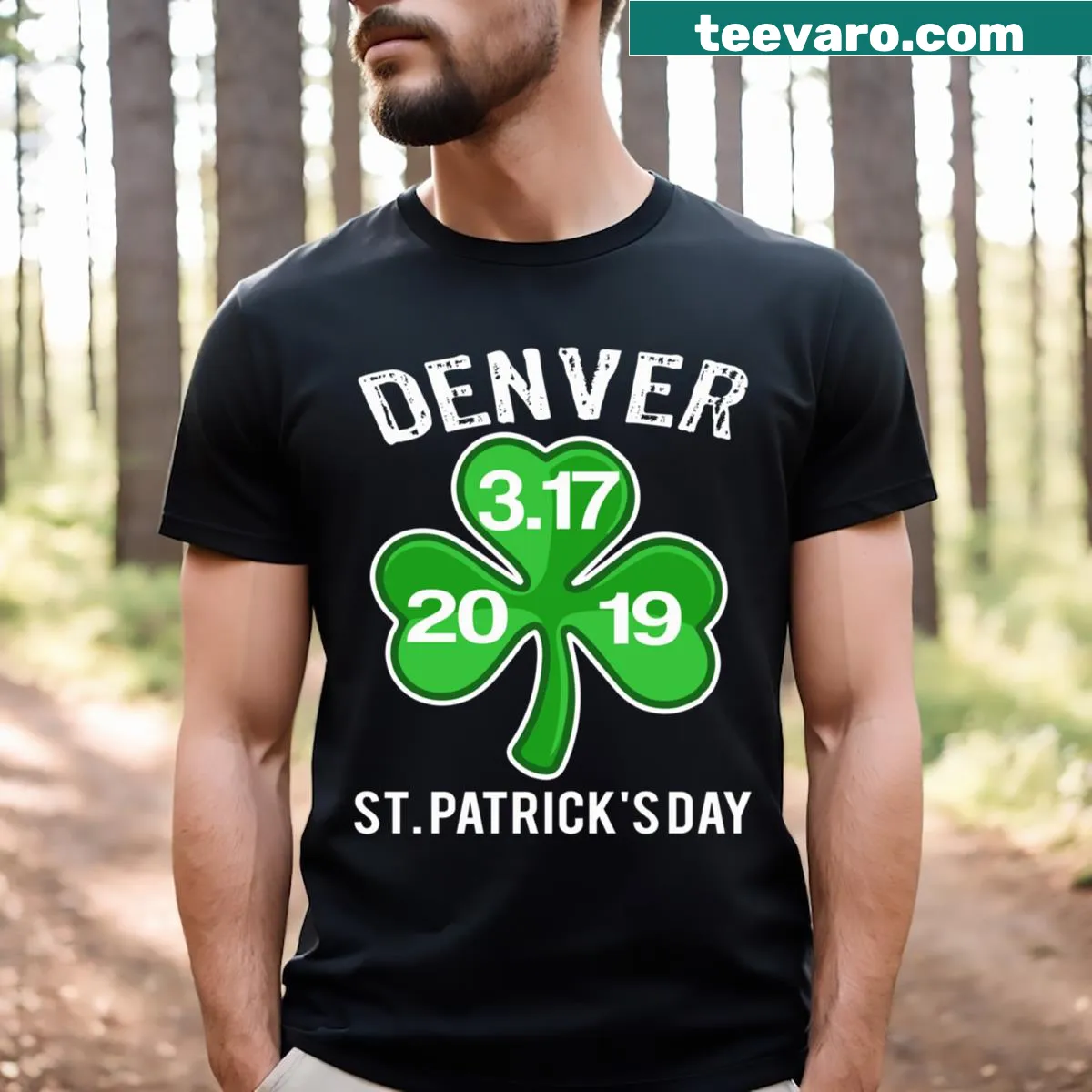 Funny St. Patrick's Day design t-shirt for Denver celebrations — on a men's t-shirt