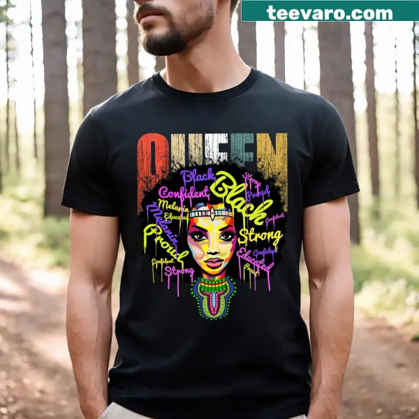 Educated African Queen t-shirt with elegant text