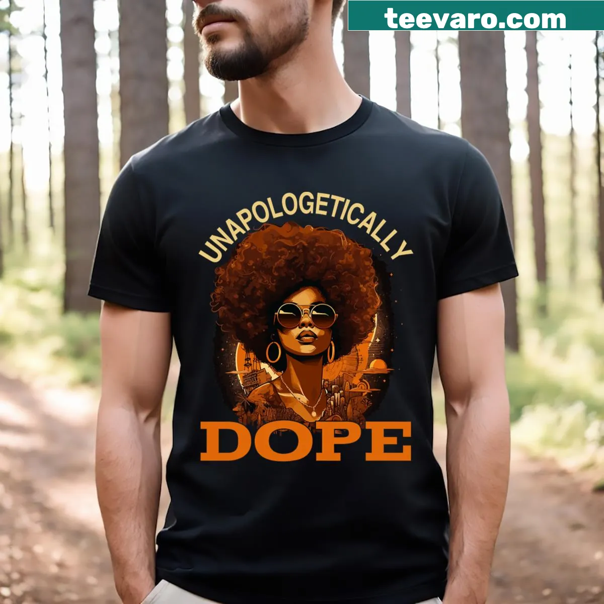 Empowering T-shirt celebrating Juneteenth and Black history with bold typography — on a men's t-shirt