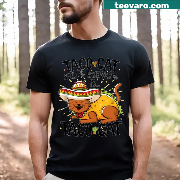 Cute cat anagram t-shirt showcasing Acocat spelled backwards