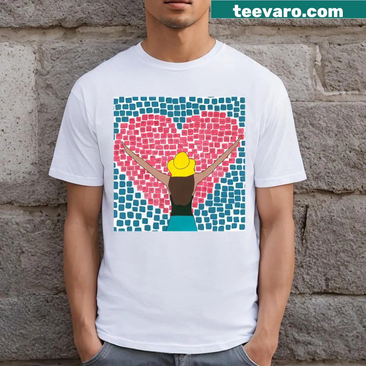 T-shirt with bold text promoting sobriety and resilience — on a men's t-shirt