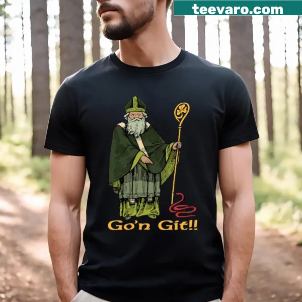 Humorous St. Patrick's Day t-shirt featuring a playful phrase
