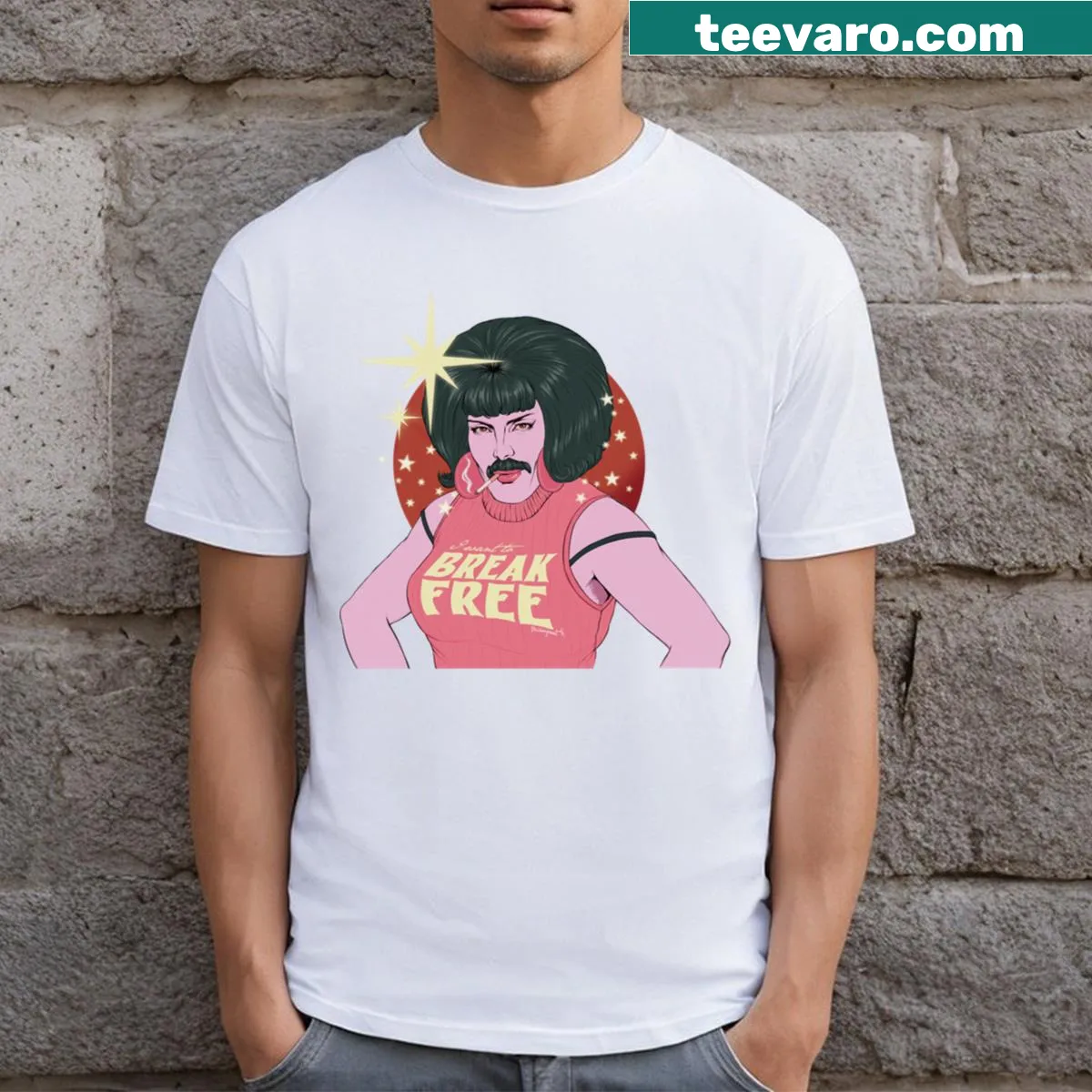 Inspirational t-shirt with 'God Knows' text design. — on a men's t-shirt