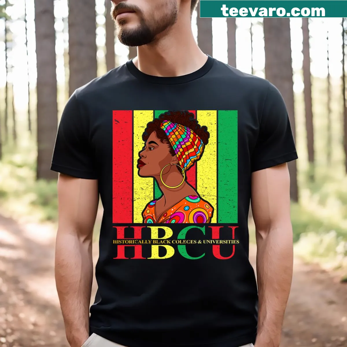 HBCU college themed T-shirt for students — on a men's t-shirt