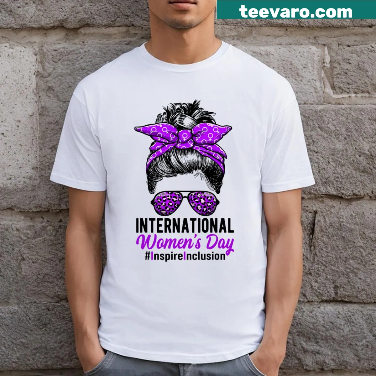 T-shirt with inspirational message for International Women's Day — on a men's t-shirt
