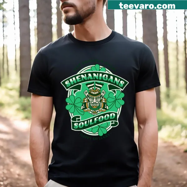Irish Soulfood t-shirt featuring illustrations of traditional dishes