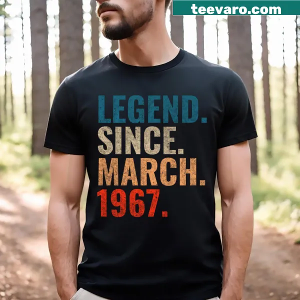 Retro Legend Since March 1967 T-shirt design