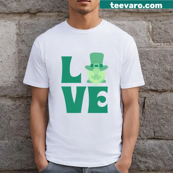 Adorable Gnome and Shamrock design for St. Patrick's Day t-shirt