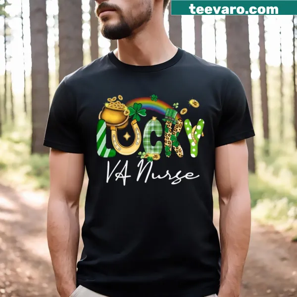 Family matching t-shirt with shamrock design for nurses on St. Patrick's Day