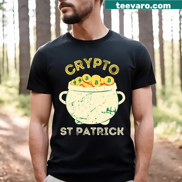 Funny St. Patrick's Day shirt with meme and crypto theme