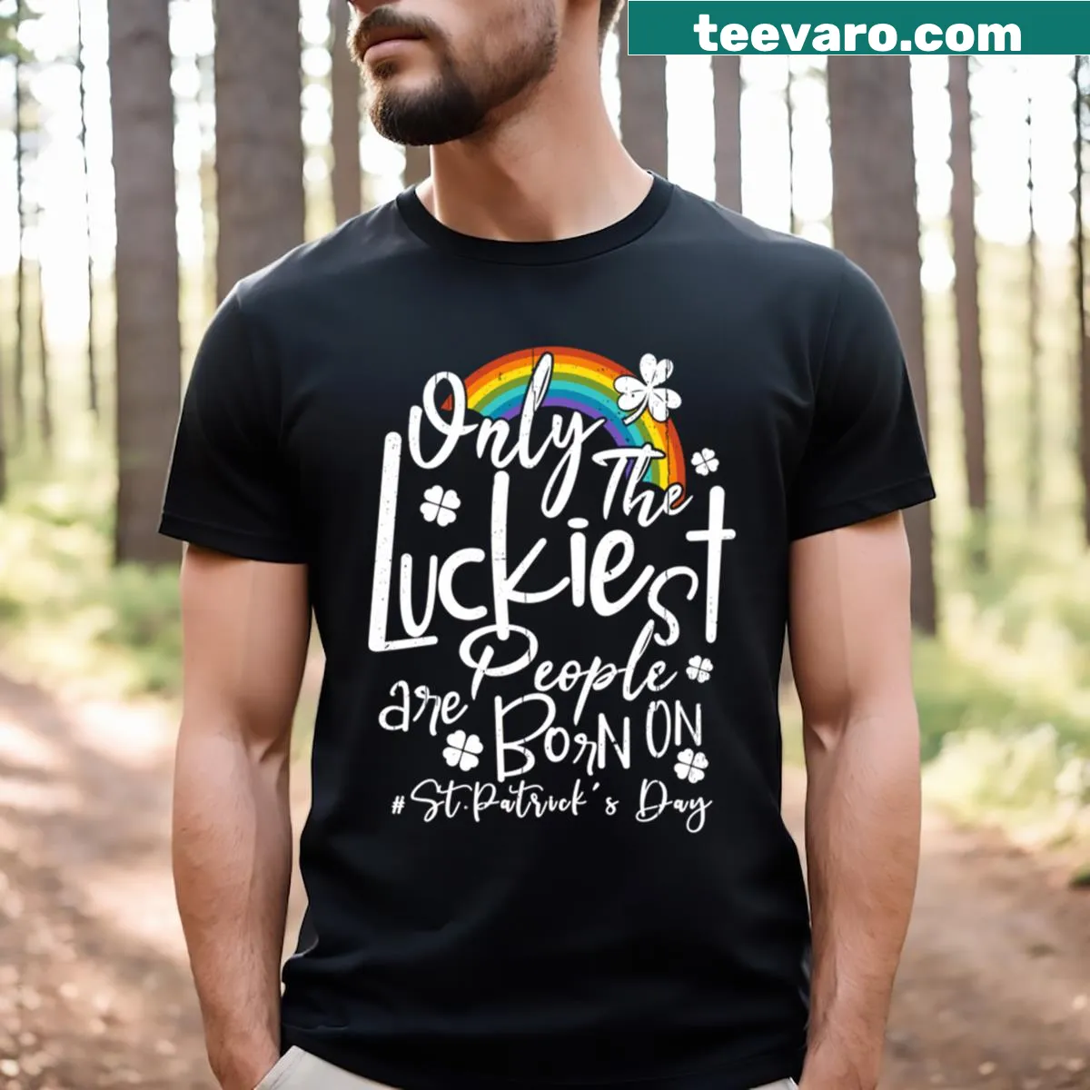 Funny meme t-shirt for St. Patrick's Day birthday celebration — on a men's t-shirt