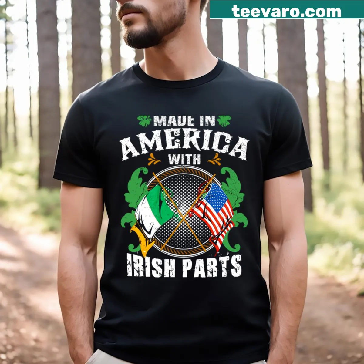 Meme graphic t-shirt celebrating Irish-American culture for St. Patrick's Day — on a men's t-shirt