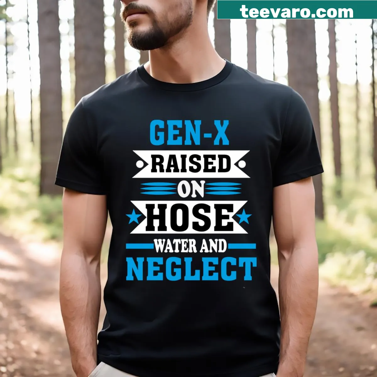 Nostalgic t-shirt featuring a humorous quote about childhood experiences — on a men's t-shirt
