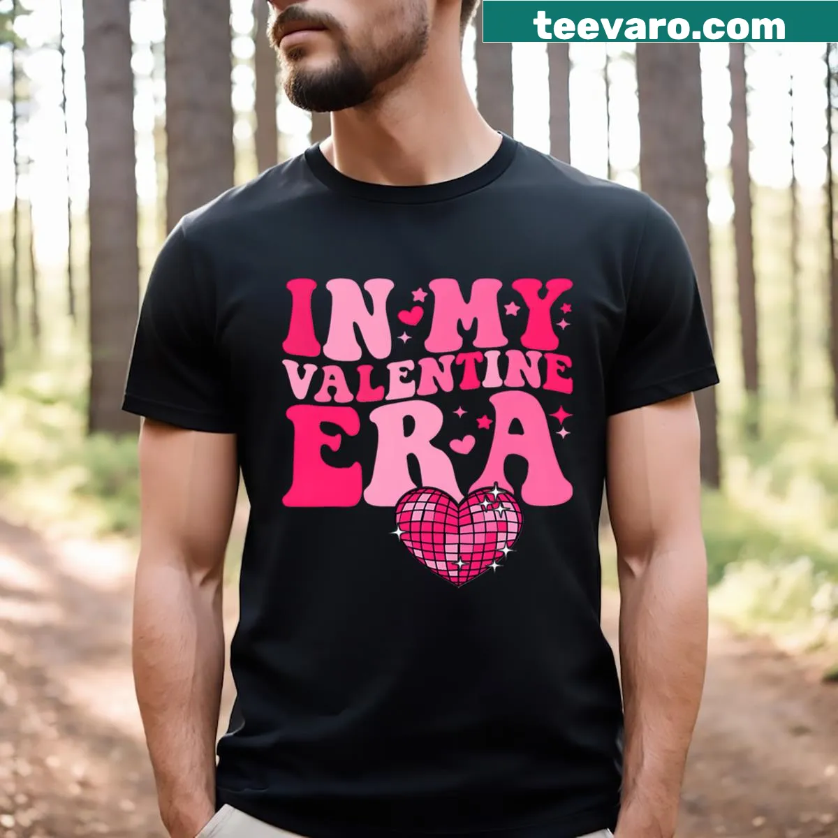 Retro design Valentine’s Day shirt with playful typography — on a men's t-shirt