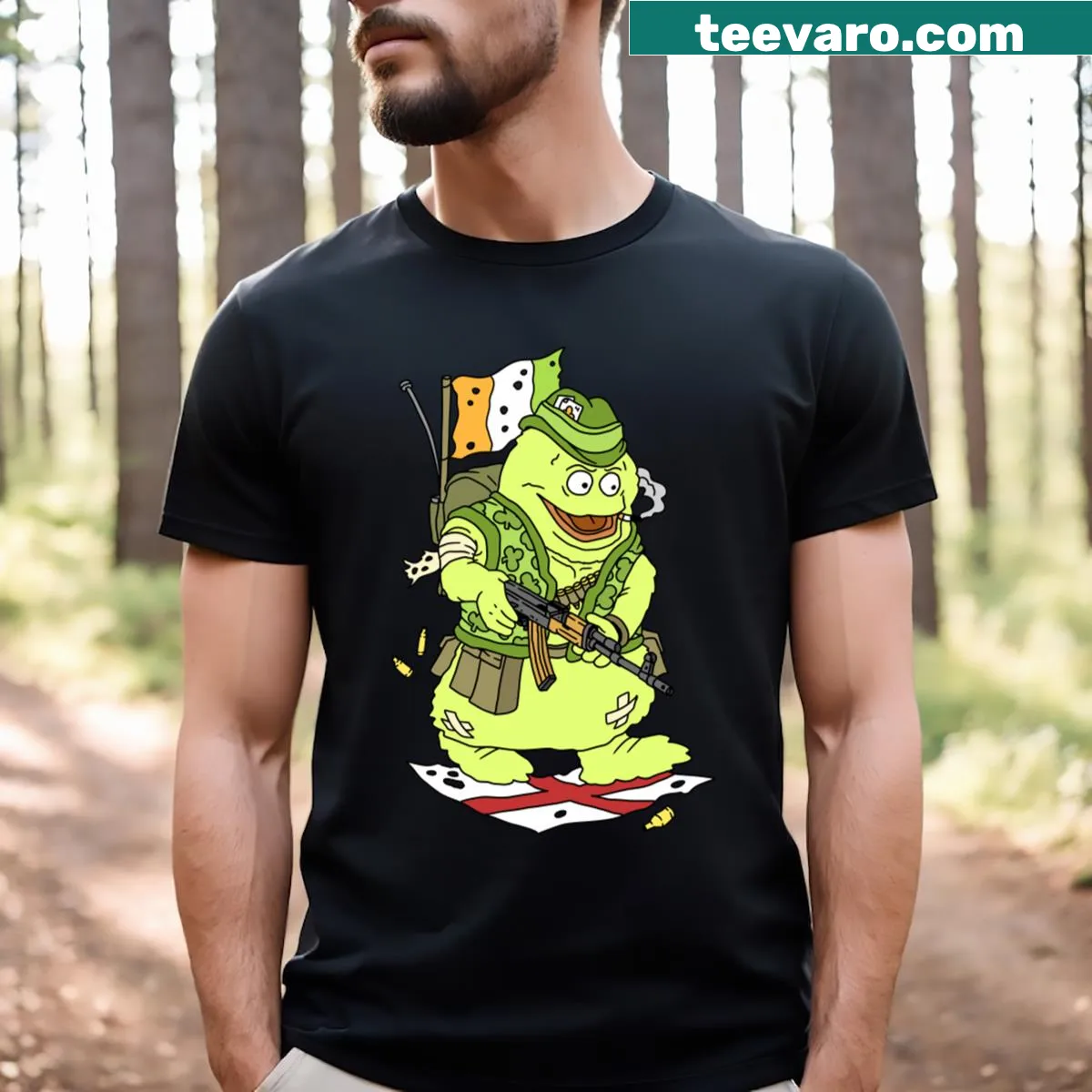 Funny family-themed t-shirt with humorous saying — on a men's t-shirt