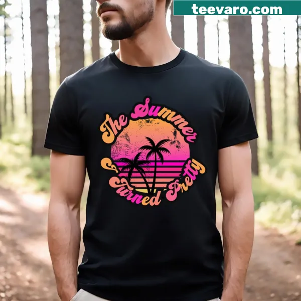 Retro T-shirt evoking summer vibes with a nostalgic design
