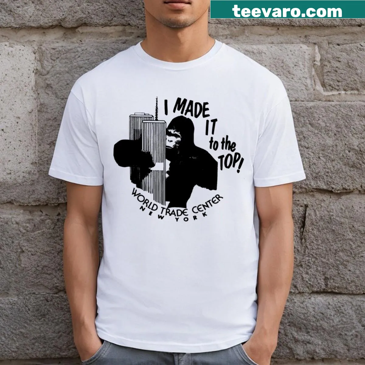 Inspirational T-shirt celebrating achievement with a motivational quote — on a men's t-shirt