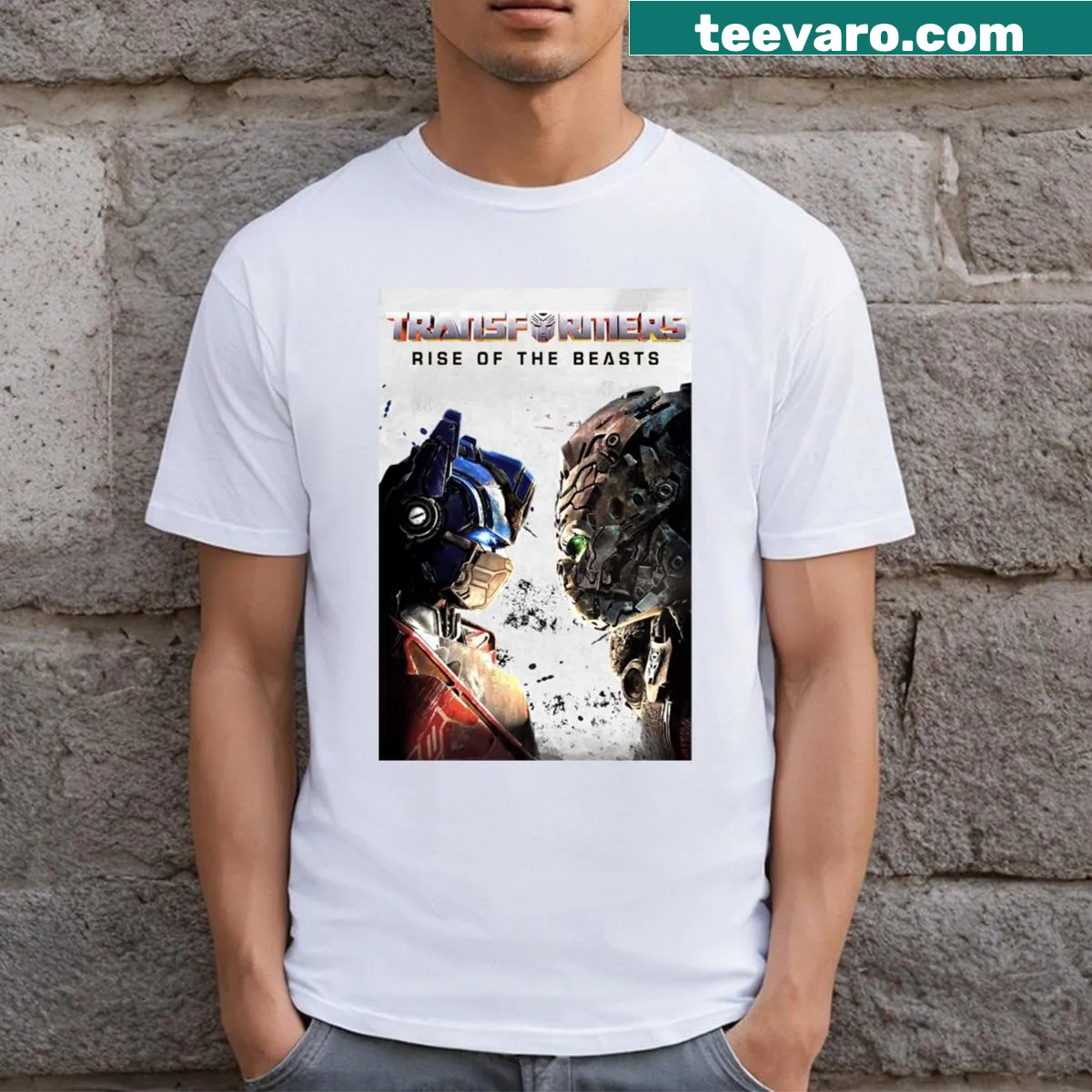 Graphic of a fantasy landscape with mythical creatures — on a men's t-shirt