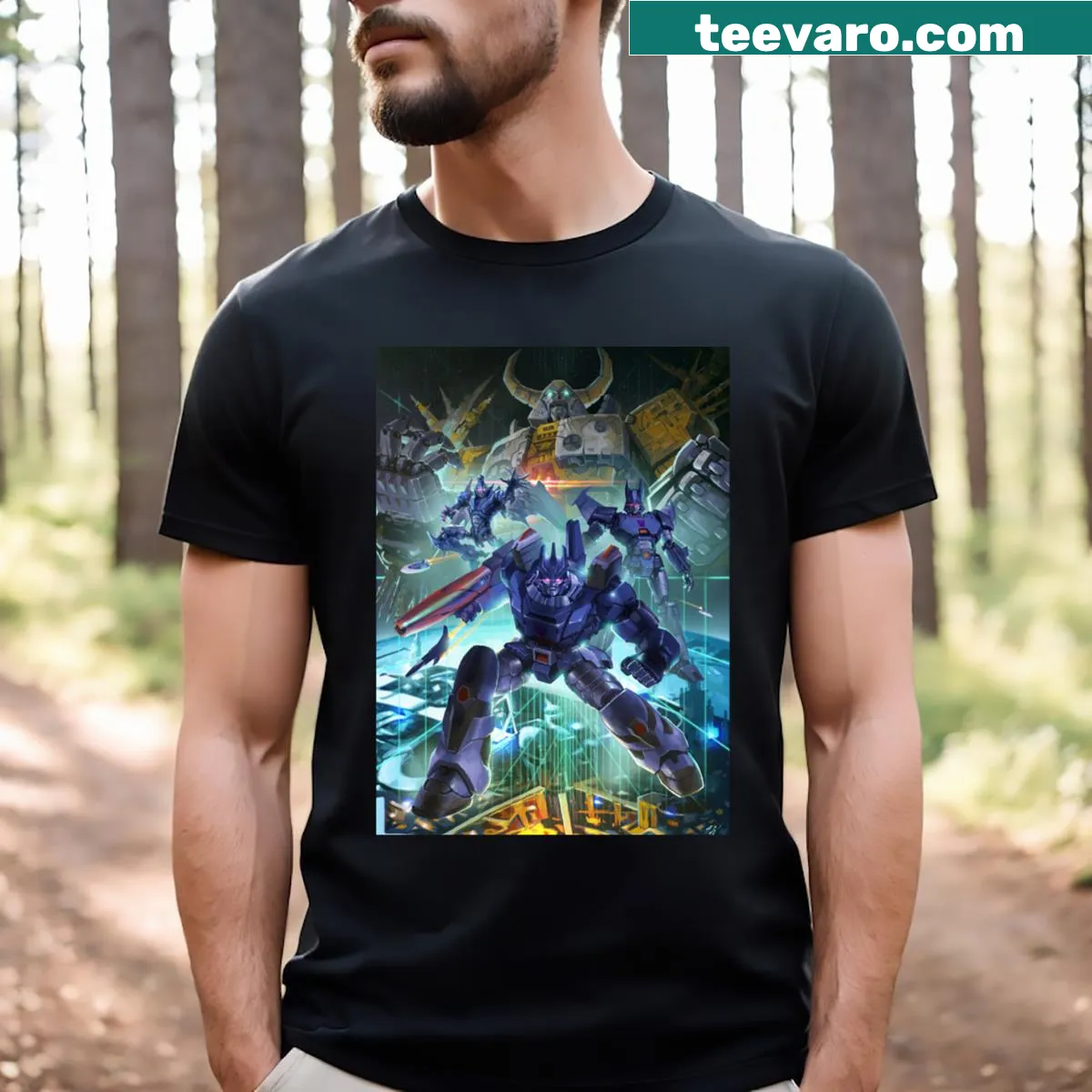 Typographic T-shirt displaying the phrase Chaos Bringer — on a men's t-shirt
