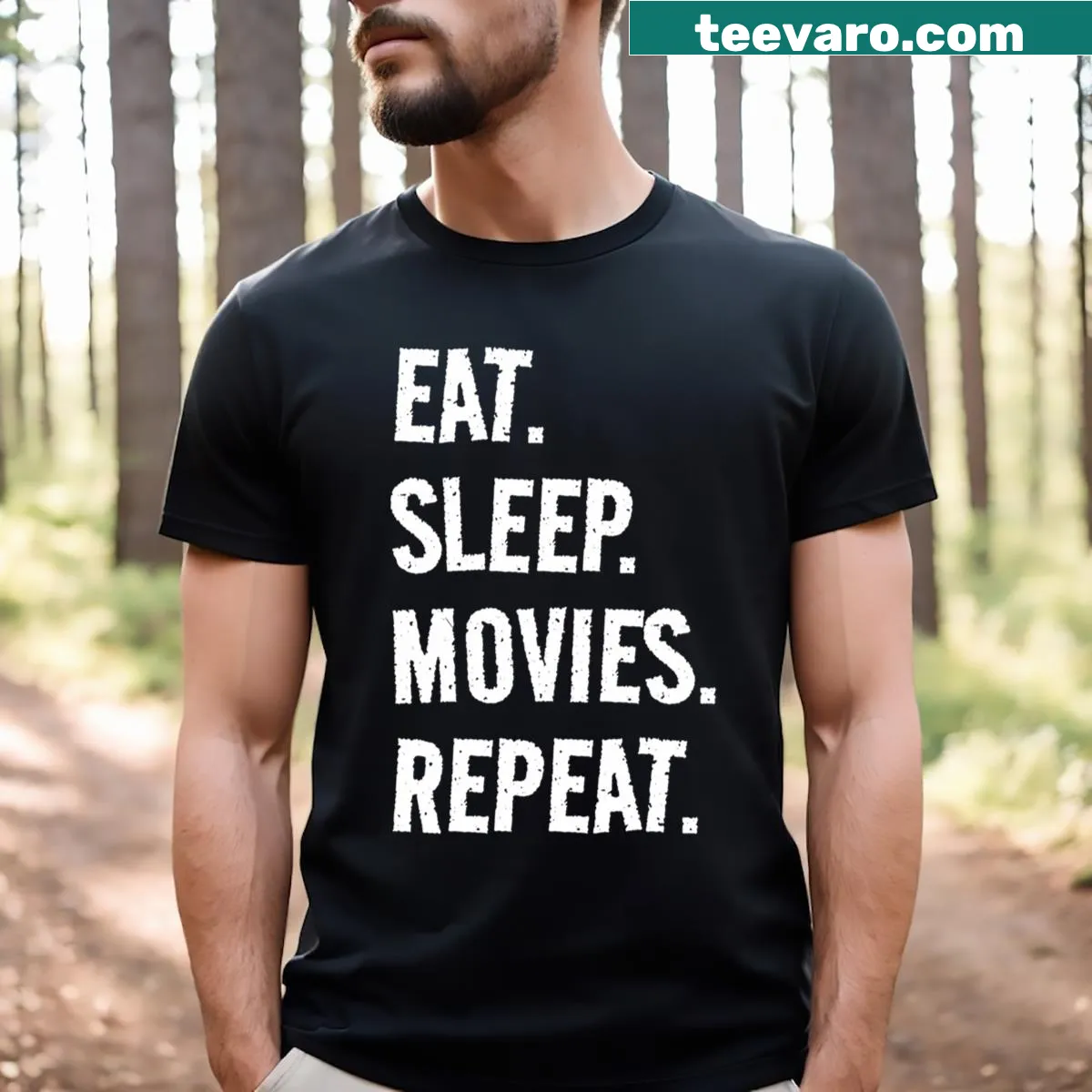 Motivational movie-themed phrase on T-shirt — on a men's t-shirt