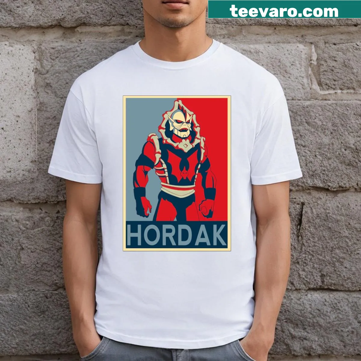 Masters of the Universe Hordak illustration on a bold t-shirt — on a men's t-shirt