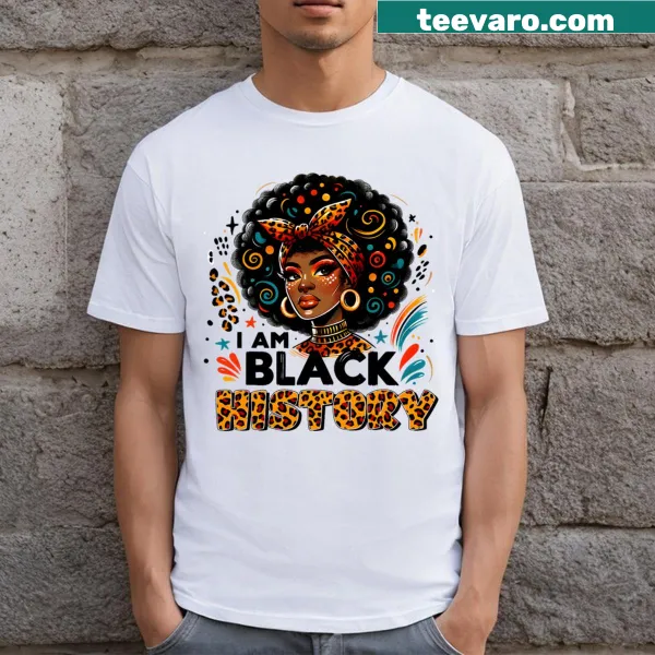 Typography on Black History t-shirt celebrating African American pride for girls