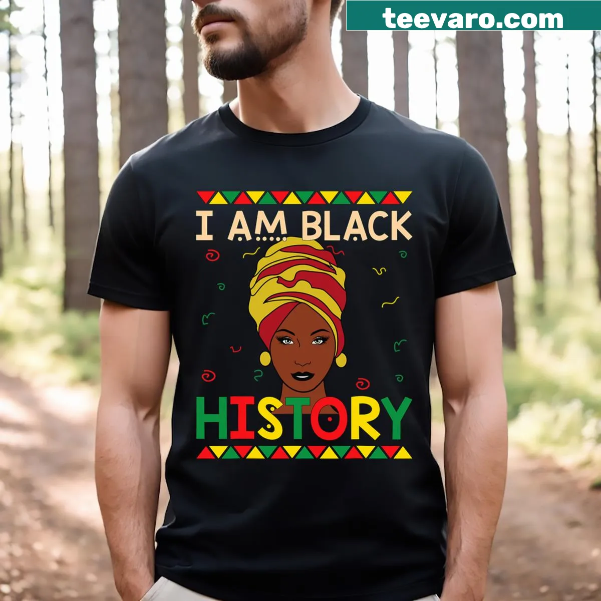 Kids' T-shirt celebrating Black history for girls, honoring cultural heritage. — on a men's t-shirt