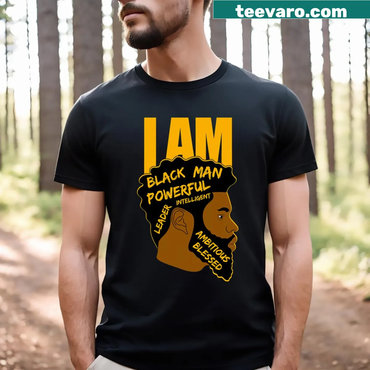 Empowerment t-shirt for boys celebrating Black History Month — on a men's t-shirt
